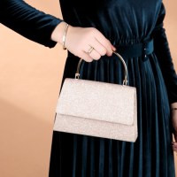 新しい女性のハンドバッグニッチ細かいグリッターハンドバッグファッションシンプルなレトロなイブニングバッグ