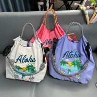 新しいアロハ ハワイ防水ナイロン刺繍ショッピング バッグ ファッショナブルで多用途のショルダー バッグ トレンディ
