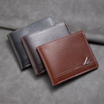 ヨーロッパとアメリカのメンズ財布、ショートスタイル、若い男性のビジネスカジュアルマルチカードスロット財布、ファッショナブルな 大容量 ソフトレザー財布