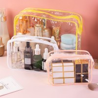 屋外の新鮮な肥厚PVC収納袋ポータブルジッパー化粧品袋旅行防水防塵収納トイレタリーバッグ