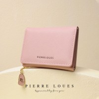 新しい真珠光沢のある光沢のあるシンプルで多用途の女性用カードホルダーファッショナブルなゴールドとシルバーのPUレザーショート三つ折り小銭入れ財布