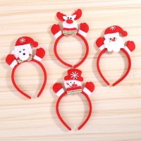 クリスマスヘッドボタンクリスマスギフトヘッドバンドヘアピンサンタクロース鹿雪だるまクリスマス装飾ギフトグロー