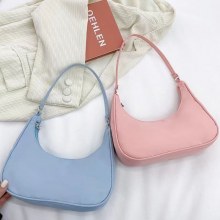 ナイロンクロスボディバッグ女性のための 2024 新しいトレンディな団子バッグ軽量小さなショルダーバッグ脇の下バッグ無地女性のためのシングルショルダーバッグ