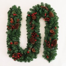2.7m クリスマス籐暗号化テープ松ぼっくりクリスマス装飾手すりクリスマス装飾籐