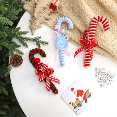 クリスマスデコレーション、北欧スタイルのキャンディーカラーのクリスマスステッキ、クリスマスツリーペンダント、クリスマスブーケデコレーション