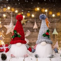 クリスマス人形ギフトオーナメントクリスマスハイエンドドワーフニット帽ライト付きルドルフ人形オーナメント