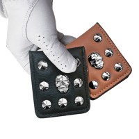 日本と韓国の新しいスカル PU レザー ゴルフ財布磁気小銭入れ紙幣財布