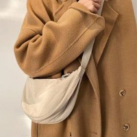 バッグ レディース 2024 新しい餃子バッグ クロスボディバッグ レディース 大容量 PU ホワイト 韓国語バージョン 多用途 カジュアル ショルダーバッグ