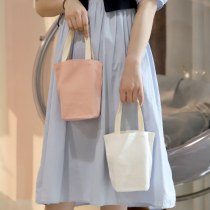 モノクロシンプルなキャンバスコーヒー布バッグハンドバッグ小銭入れカップカバー傘保護カバーユニバーサルハンドバッグ
