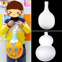 白いパルプ猫フェイスマスクひょうたん手 - 塗装されたDIYブランクペインティング子供