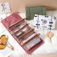 大容量のフォーインワン化粧品バッグ、取り外し可能、ポータブル、見栄えの良い旅行用多機能トイレタリー収納バッグ