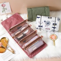 大容量のフォーインワン化粧品バッグ、取り外し可能、ポータブル、見栄えの良い旅行用多機能トイレタリー収納バッグ