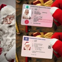 アメリカのサンタクロース運転免許証プラスチッククリスマスカード新年クリエイティブギフト新しいスタイル