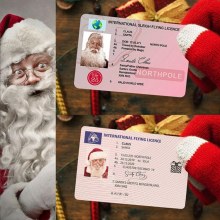 アメリカのサンタクロース運転免許証プラスチッククリスマスカード新年クリエイティブギフト新しいスタイル