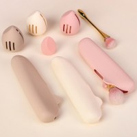 熱い販売屋外旅行美容卵収納袋化粧品メイクアップバッグポータブルシリコン収納袋