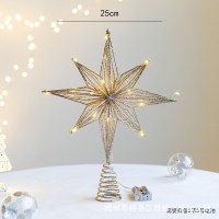 クリスマス ツリー トップ スター アイアン アクセサリーの卸売供給五芒星のクリスマス ツリーの装飾クリスマス ツリー ペンダント