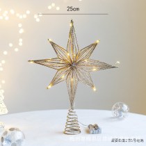 クリスマス ツリー トップ スター アイアン アクセサリーの卸売供給五芒星のクリスマス ツリーの装飾クリスマス ツリー ペンダント