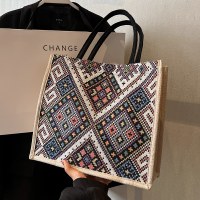 女性のための大容量通勤バッグ 2023 新しいファッションショルダートートバッグエスニックスタイル学生ポータブルクラスバッグトレンディ