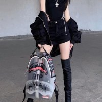 バックパック透明大容量新しい男性と女性のトレンディなブランド学生カジュアル旅行スクールバッグバックパック