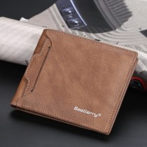 複数のカードスロットを備えたメンズショートウォレット、おしゃれなオープン横長財布、韓国風小銭入れ