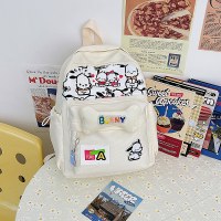 日本インスタイルソフトガールかわいい女の子バックパックミニ小さなミルク犬バックパック新しい軽量漫画スクールバッグ