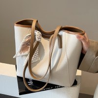 高級質感レトロ通勤バッグレディースバッグ2024新スタイルシンプルでスタイリッシュな多用途ショルダーバッグおしゃれなトートバッグ