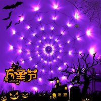 ハロウィーンの装飾 LED ゴースト フェスティバル用品 クモの巣ライト バーの雰囲気 ホラー 屋内パーティー ホリデー ライト