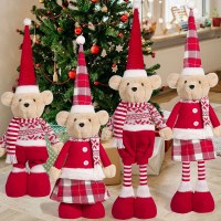 クリスマス 20 インチ リトル ベア人形 クリエイティブ テディベア 人形 ホリデー デコレーション かわいい デスクトップ オーナメント
