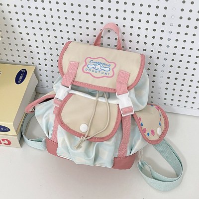 韓国の新しいドーナツ大きな耳ジョイントバックパック学生通学女性クロスボディバッグシナモン犬ミニバックパック