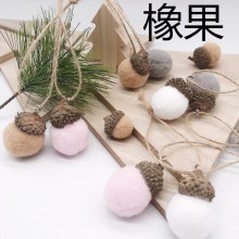 ドングリ毛玉ペンダントクリスマスドングリペンダントルース収穫ドングリ DIY 工芸品ギフト