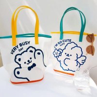 PVC ゼリーハンドバッグビーチバッグ透明バッグ夏の女性の旅行携帯電話バッグ収納袋防水と不凍液