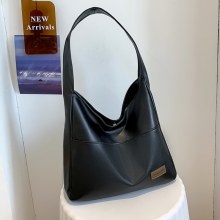 女性向けの大容量レトロバッグ、新しい質感のトートバッグ、大学生クラスのショルダーバッグ、シンプルなカジュアルバッグ