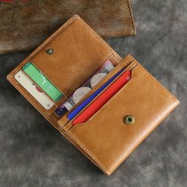 ヨーロッパとアメリカのショート本物のピックアップバッグ rfid マルチカード位置オイルワックスピックアップバッグ男性と女性の名刺ホルダーレトロ牛革ピックアップバッグ