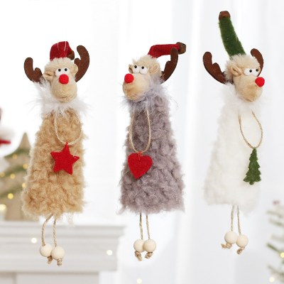 新製品在庫ありクリスマス装飾インスタイルかわいいぬいぐるみヘラジカペンダントクリスマスツリーペンダント