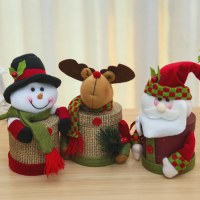 クリスマスの装飾漫画の紙のキャンディ ボックス サンタ クロースのギフト ボックス クリスマス イブのリンゴの箱の準備ができて在庫