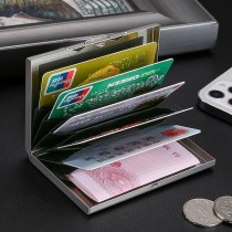 2024 新しい抗磁性金属カードホルダー盗難防止多機能財布シンプルなハイエンドステンレス鋼カードホルダー卸売男性と女性