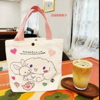 New Bear キャンバスバッグ ポータブル キャンバスバッグ ギフトバッグ コンパクト ワーク スモール ランチバッグ ハンドバッグ
