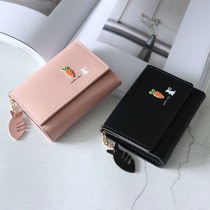新しいかわいい財布女性のショート女性の小さな財布 ミニ 学生韓国スタイルの小さなハンドバッグ小銭入れカードホルダー