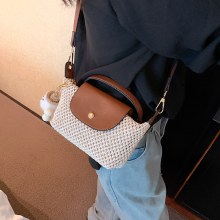 夏ミニ織ハンドバッグ女性の夏の新しいインショルダークロスボディバッグビーチ休暇バッグ