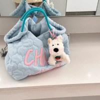 2024 イン韓国スタイルのシンプルなドーパミンワーク大型キャンバスバッグ女性のトート刺繍ショルダーハンドバッグ