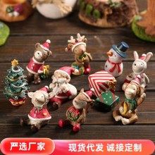 クリスマス装飾シーンディスプレイショップストアウィンドウ装飾クリスマスツリーデスクトップ装飾小道具