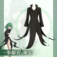ワンパンマン Cos スーツトレモラストルネードブラックドレスコスプレ衣装ハロウィンスーツ