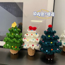手編みクリスマスツリー完成ウールDIY素材パッケージかぎ針編みクリスマスクリエイティブギフト、男性と女性の友人へ