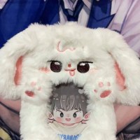 カードホルダー大きな耳ウサギぬいぐるみカードホルダーキャンパスカードバスカード保護カバーぬいぐるみクマ