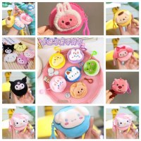 ぬいぐるみ小銭入れかわいいソフト動物コイン収納袋学生ポータブルヘッドフォンバッグペンダント