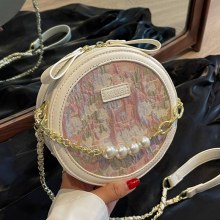 今年人気のフレンチニッチスモールバッグレディース2024年新作夏デザインラウンドバッグ多用途クロスボディバッグ