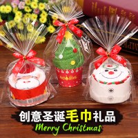 クリスマスクリエイティブタオルギフトボックス刺繍子供のギフト漫画人形ギフトイベント顧客に送信プロモーション特典