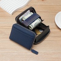 多機能本革アコーディオンカードホルダーカードホルダーRFID牛革日本製コインバッグメンズとレディースマルチカードスロット小銭入れ