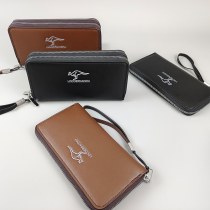 ダブルプルハンドバッグファッション財布メンズクラッチビジネスマルチカードスロット大容量財布