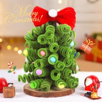 ツイストスティッククリスマスツリー手作り diy 材料パッケージ色暗号化毛根小さなギフトヘアフープ装飾品装飾おもちゃ